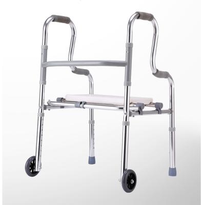 China Sturdy Sturdy Stable Medical Instruments And Stable Aluminum Alloy Sight Walker With Seat Straight Rehabilitation for sale