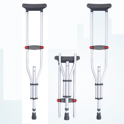 China Disabled Older Elder Cane Medical Adjustable Aluminum Armpit Cane Comfortable Comfortable for sale