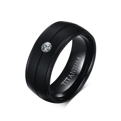 China Factory FASHION Ring Mens Engagement Wedding Bands titanium black wholesale, custom logo, OEM/ODM for sale