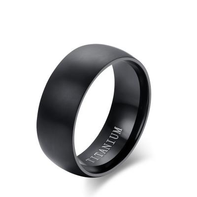 China Trendy Fashion Ring Mens Engagement Wedding Bands Titanium Black, Custom Logo, Design OEM/ODM for sale