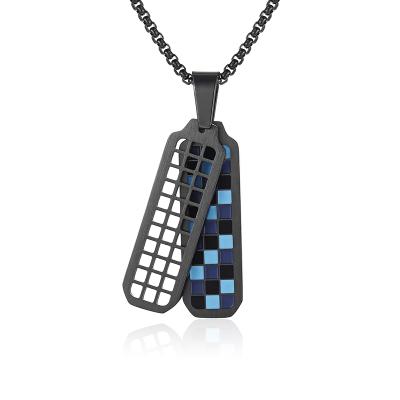 China FASHIONABLE Trendy Mens Jewelry 316 Stainless Steel Pendants Elegant Necklace Design,IP Black Color,OEM/ODM for sale