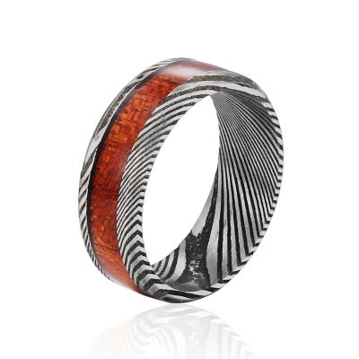 China Vintage Damascus Steel Jewelry Ring Mens Engagement Wedding Bands FASHIONABLE Stylish Designs, Custom Logo, OEM/ODM for sale