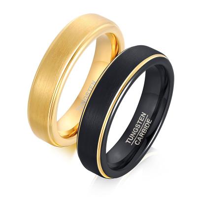 China Factory TRENDY Designs Shape Black Tungsten Carbide Ring Stylish Man Wedding Band Ring, Custom Logo, OEM/ODM for sale