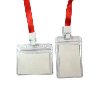 China Custom high quality waterproof environmental protection PVC student ID card holder and lanyard for sale