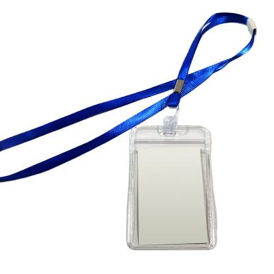 China Environmental protection goods waterproof and using low price PVC student ID card holder and waterproof lanyard for sale