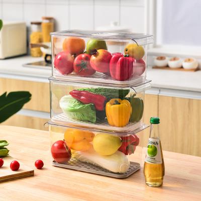 China Freshness Preservation Clear Kitchen Crisper Plastic Food Storage Container Airtight Sealed Box With Cover for sale