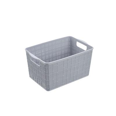 China Modern Plant Storage Basket Plastic Double Bins Hanging Laundry Toy Box Camping Fruit Wire Baskets With Handle for sale