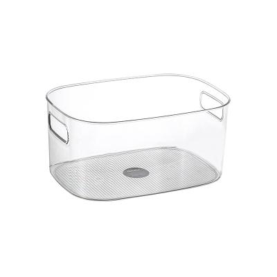 China Viable Medium Plastic Food Storage Box Fridge Organizer Bins Container With Handle For Freezer Buffet for sale