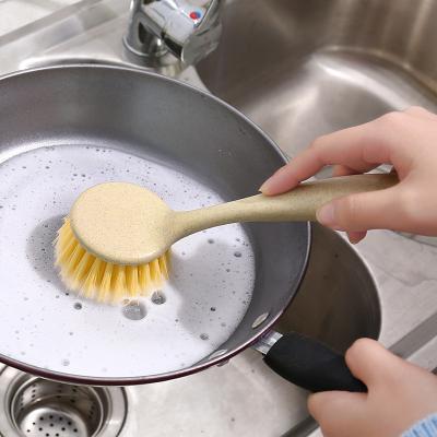 China Sustainable Kitchen Long Handle Cleaning Small Brush Pot Wash Dishes Sweep Cleaning Brushes for sale