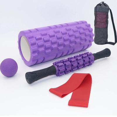 China Durable Eco-friendly Comfortable Portable MUTIGA Classic Style  5In1 Resistance Band  Eva Massage Stick Ball Yoga Foam Roller for sale