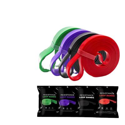 China Gym Fitness Workout Bands MUTIGA 4in1 Pull Up Assist Power Band Exercise Training Resistance Band For Set 4 for sale