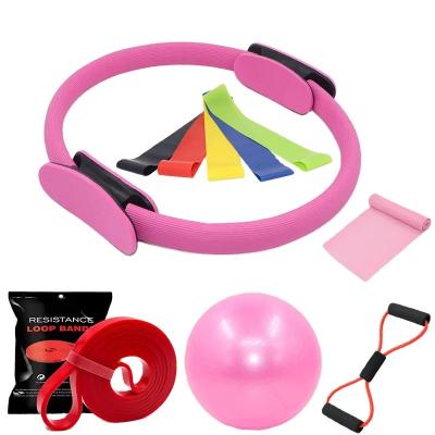 China Eco-friendly Material MUTIGA 6in1 Yoga Ball Home Fitness Yoga Magic Circle Resistance Training  Yoga Pilates Ring for sale