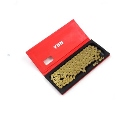 China YBN mtb road bike chain 10 speed 116 links gold bicycle chain suit for original SHIMANO box cycle X9 chain for sale