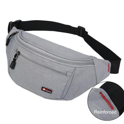 China 2022 Water Proof Custom Strap Polyester Private Label Fanny Pack Crossbody Male Waist Bag Fabric Reinforced Waist Bags 2022 for sale