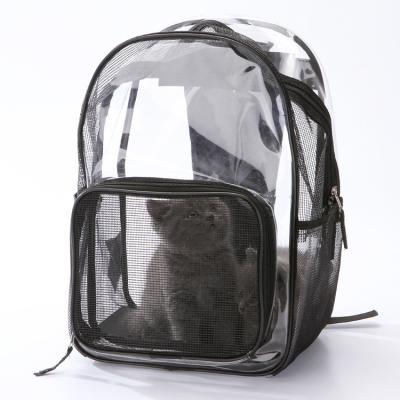 China 2022 New Arrival Viable Breathable Pet Cat Hiking Dog Backpack Carrier Transparent For Girls for sale