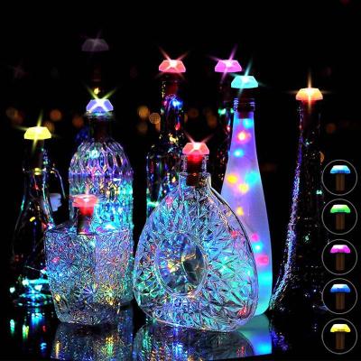 China Colorful Bottle Glass Solar Changing String Lights Holiday Decoration Lights Birthday Party Wedding Decoration for sale