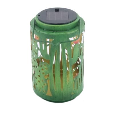 China Solar Garden Lantern Lights Outdoor Garden Lights Metal Cactus Pattern Lights Hanging Lamp for sale