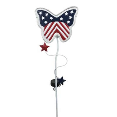 China American Flag Garden Solar Light Solar Stake Light Metal Solar Stake Led Light With Solar for sale