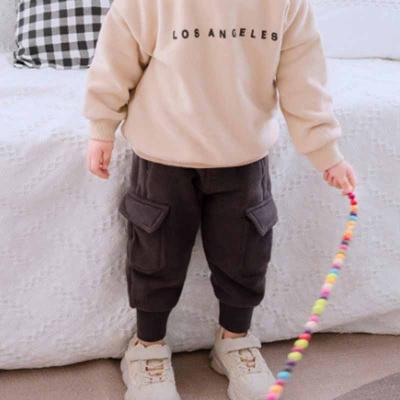 China New Color Fade Proof Fashion Winter Children's Pants Thickened Pants Cotton Thickened Fleece Pants Factory direct wholesale kidsclothes for sale