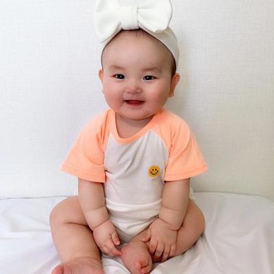 China Fashion New Casual Hot Sale Children's Clothing Summer Color Matching Infant Romper Korean Infant Romper for sale