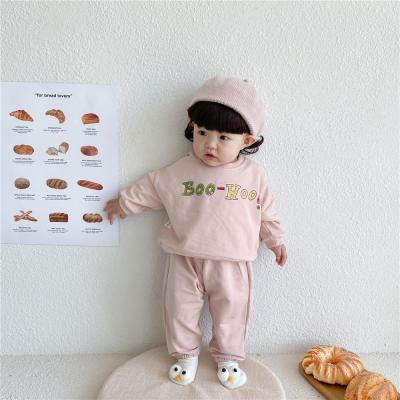 China Baby Boy And Girls Smart Casual Print Boo-Hoo Casual Sweatshirt Outfit for sale