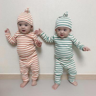 China Chao Big Stretch Hat Direct Striped One-Piece Suit Smart Casual Cute Baby Spring New Dropshipping Supply for sale