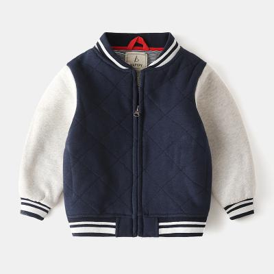 China wholesale Anti-wrinkle boys' baseball jacket coat autumn and winter new baby zipper thickening children's coat fashion wholesale for sale