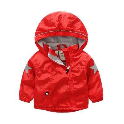 China Anti-wrinkle children's clothing new children's jacket hooded thickened baby boy's one-piece shirt Dropshipping for sale