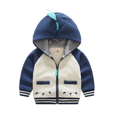 China Dropshipping One-Piece Zipper Top Baby Wind Coat Dinosaur Boys Hooded Anti-wrinkle Children's Coat Autumn Children's Coat for sale