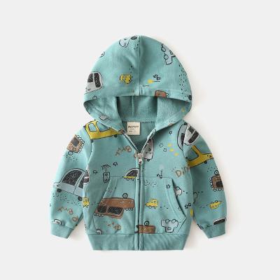 China special baby boy clothing children's clothing anti-wrinkle sweater cartoon full zipper printing factory wholesale for sale