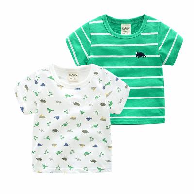 China Anti-shrink cartoon printed children's clothing summer new boy's T-shirt short-sleeved baby top fashionable hot sale for sale