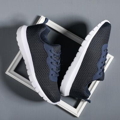 China Wholesale Lightweight Mesh Breathable Athletic Running Shoe Low MOQ Fashion Trend Men's Walking Shoes Lightweight Unisex Wholesale Size Custom Made Sneakers for sale