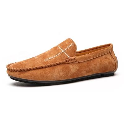 China Anti-Smell Good Quality Big Size Men Loafer Shoes Men Casual Shoe Genuine Leather Walking Motor Slip On Moccasin Gommino ZJ-D66 for sale