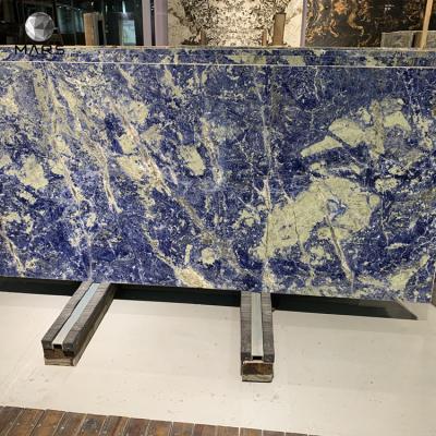 China Factory Price Modern Blue Stone For Project Polished Sodalite Brazil Cloisonne Blue Marble for sale