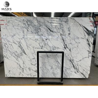 China Lucury Snow White Marble Stone Natural White Italian Statuario Marble Slab for Wall and Floor for sale