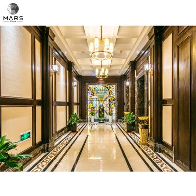 China Modern Spanish Beige Marble Flooring Crema Marfil Hotel Lobby Price Botticino Natural Stone for sale