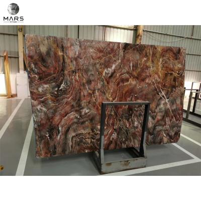 China Simpler Rosso Luxury Dark Red Marble Price, Rosso Venezia Nature Slabs With White Veins Tiles for sale