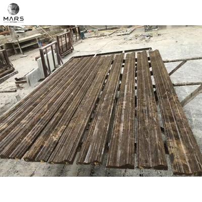 China Modern Dark Brown Marble Bordering Design Marble For Living Room for sale