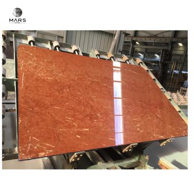 China Modern Natural Stone Rojo Alicante Marble Slab And Marble Tiles For Flooring And Stairs Rosso Marble for sale