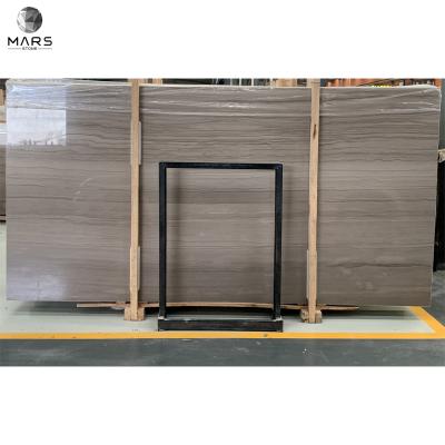 China Modern Cappucinno Gray Wooden Serpeggiante Athen Wooden Marble Slab Tiles From China Supplier for sale