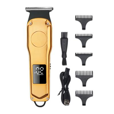 China Electric Hair Trimmer Barber Hair Trimmer Usb Rechargeable Custom LCD Power Display Logo for sale