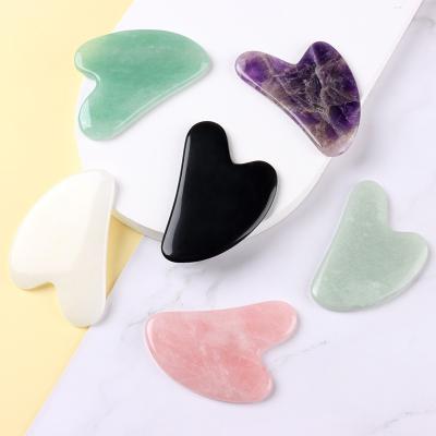 China Natural Rose Stone Gua Sha Facial Massager Tool Massage Scraper/Quartz Custom Wholesale Portable/Private Label Fresh for sale