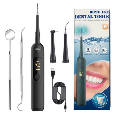 China Electric Tooth Stain Scaler 5-Speed ​​Digital Display Tooth Stain Efficient Household Tooth Whitening Cleaning Scaler Set for sale