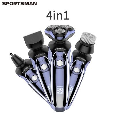 China Triple Blade 4 Head 4in1 Waterproof Usb Rechargeable Mens Electric Shavers /Beard Trimmer Kit for sale