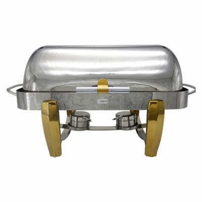 China Stainless Steel Manufacturer Container Chafing Dish Direct Hot Sale Roll Top Beetle for sale