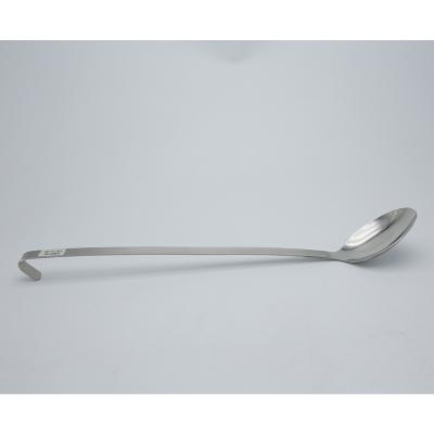 China Sustainable Kitchen Restaurant Accessories Food Grade Stainless Steel Buffet Serving Spoon Long Spoon for sale