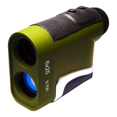 China SECOZOOM Small Distance Measuring 6x25 Mini Rangefinder Laser With Pocket for sale