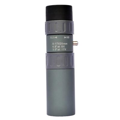 China Secozoom 8-17x25 7-21x25 8-25x25 10-30x25 Super Universal Zoom Monocular Telescope 11.8x3.2cm for sale