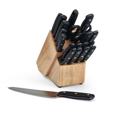 China Sustainable Kitchen Knives Set With Wooden Block Stainless Steel Chef Knife Set Professional Knife Forged Block Set for sale