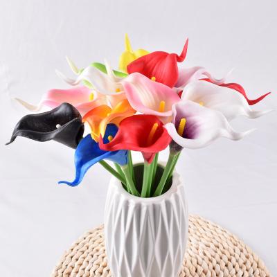 China Wholesale China Touch Calla Lilies Seeds Mini Natural Real Touch Calla Lilies Flower PU Home Wedding Artificial Flower for sale